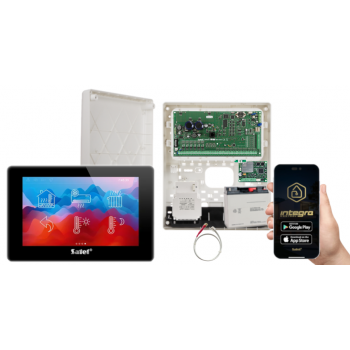 ZESTAW ALARMOWY SATEL INTEGRA 256 PLUS + INT-TSH2-B + OPU-3P + AWT800 + 17Ah + INT-GSM LTE